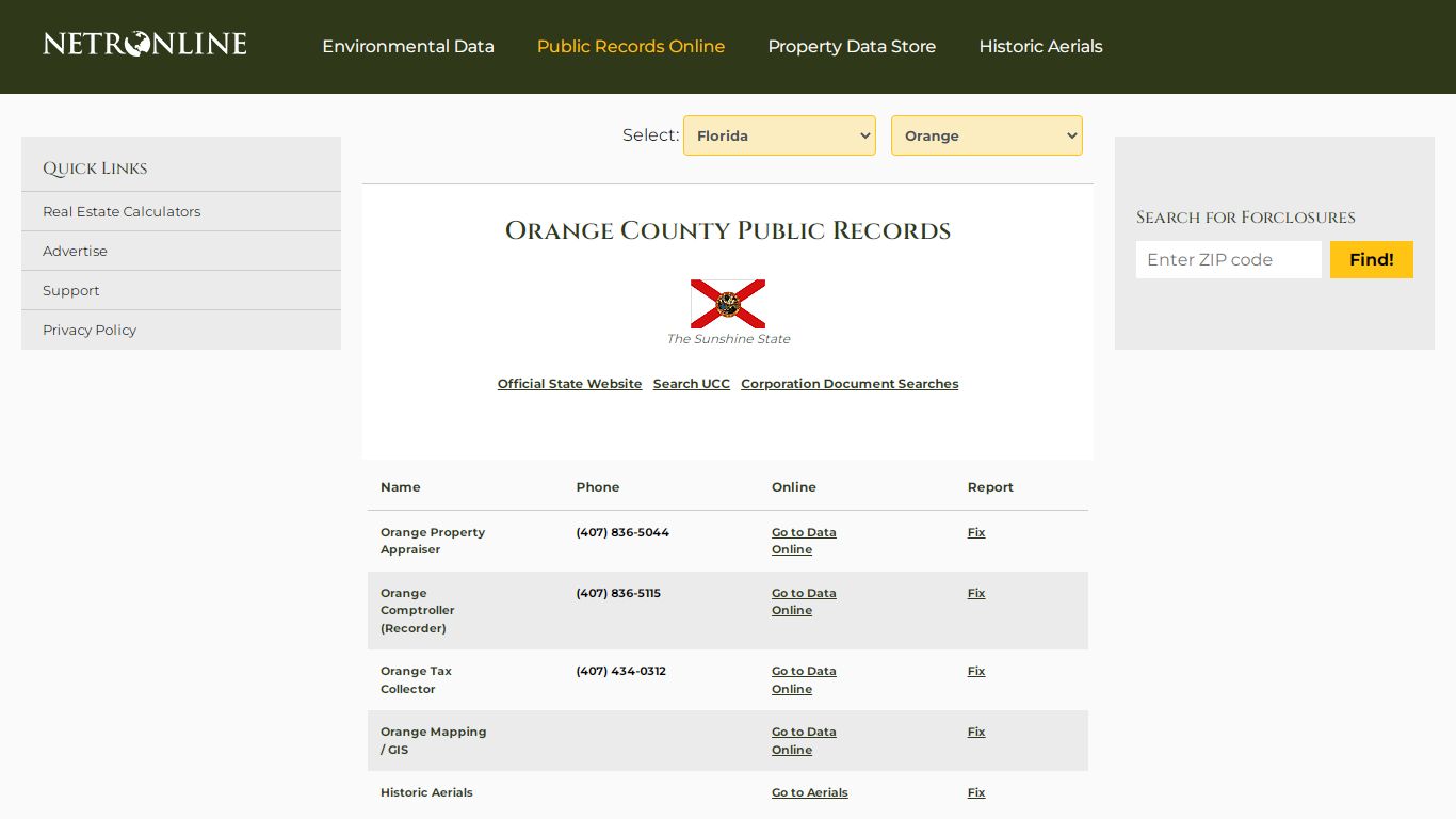 Orange County Public Records - NETROnline.com